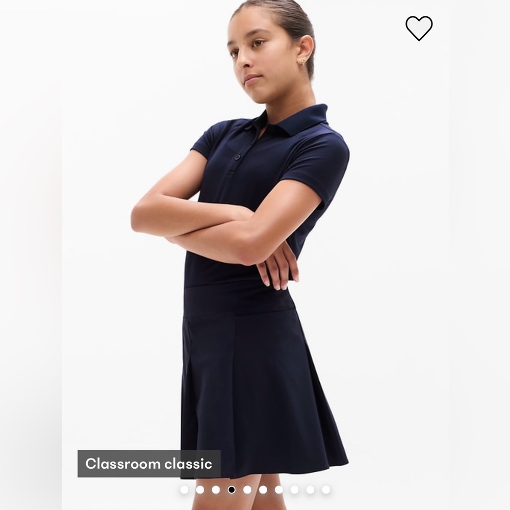 Athleta Girl Pleated School Days Skort - Navy - M/8-10